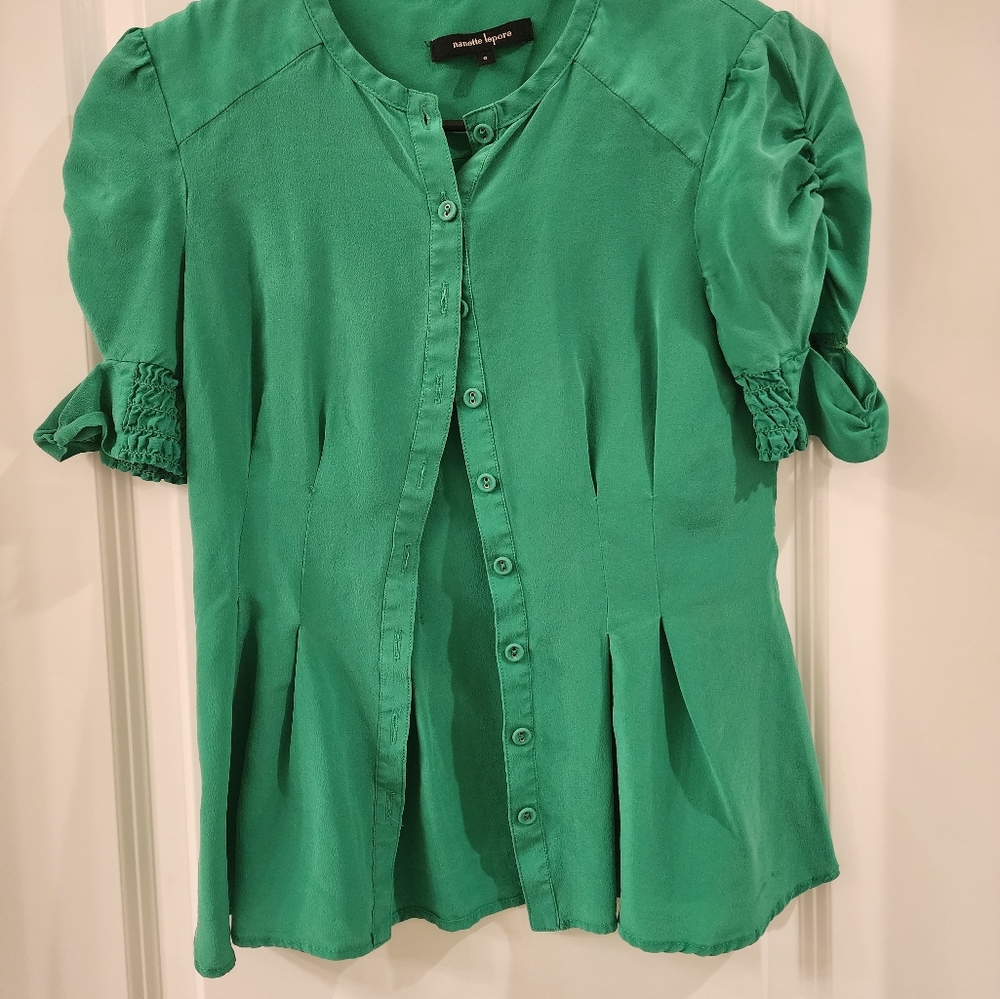 Nanette Lepore Green Blouse